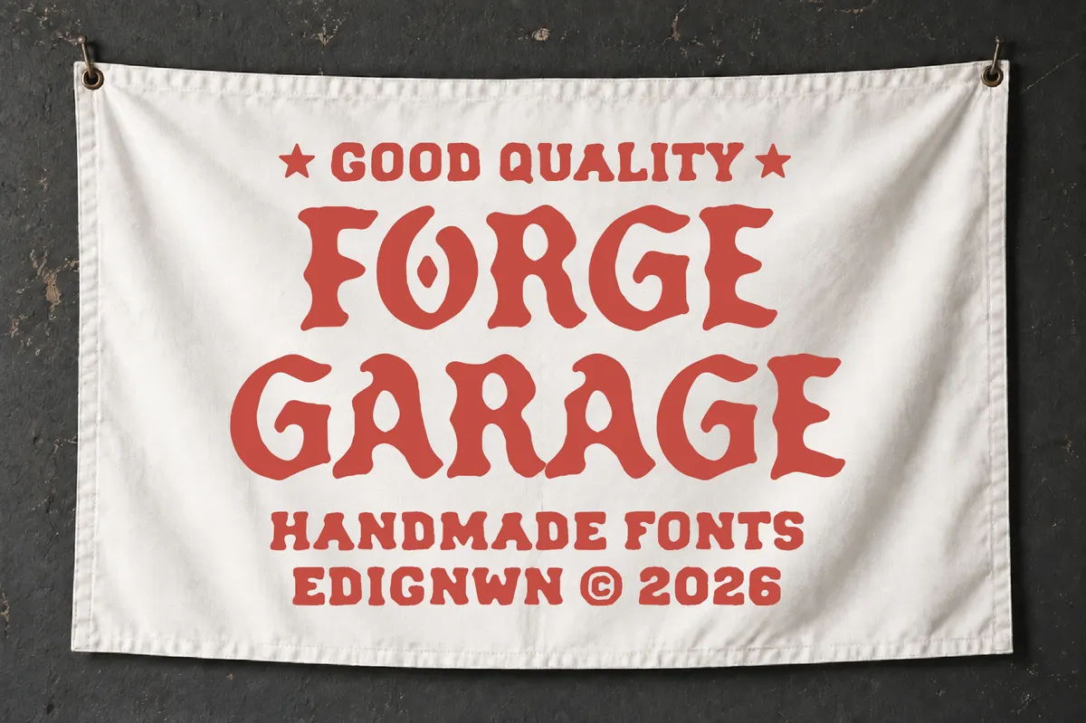 Forge Garage - Vintage Blackletter Font Duo