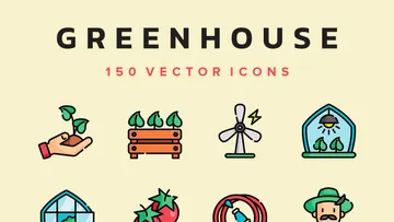 Greenhouse Vector Icons