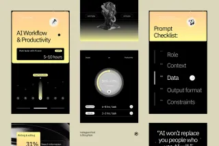 CANVA Futuristic AI Influencer Instagram Template