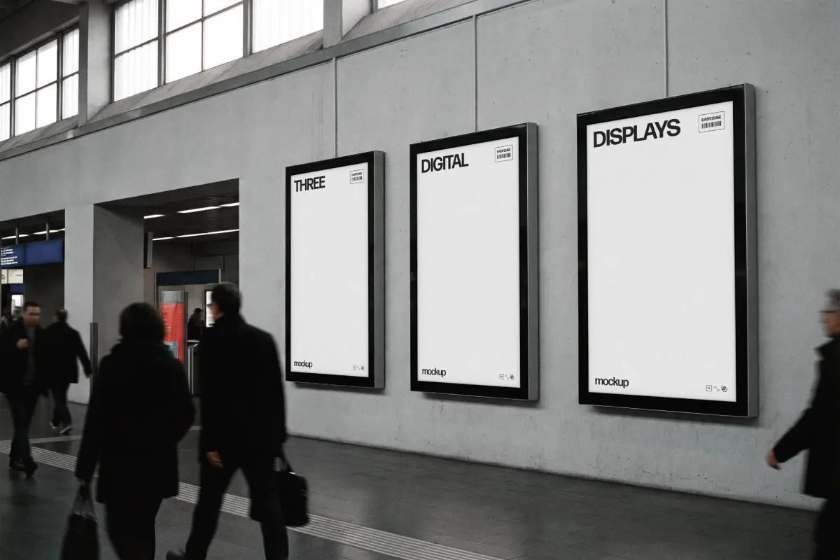 Station Digital Displays Mockup