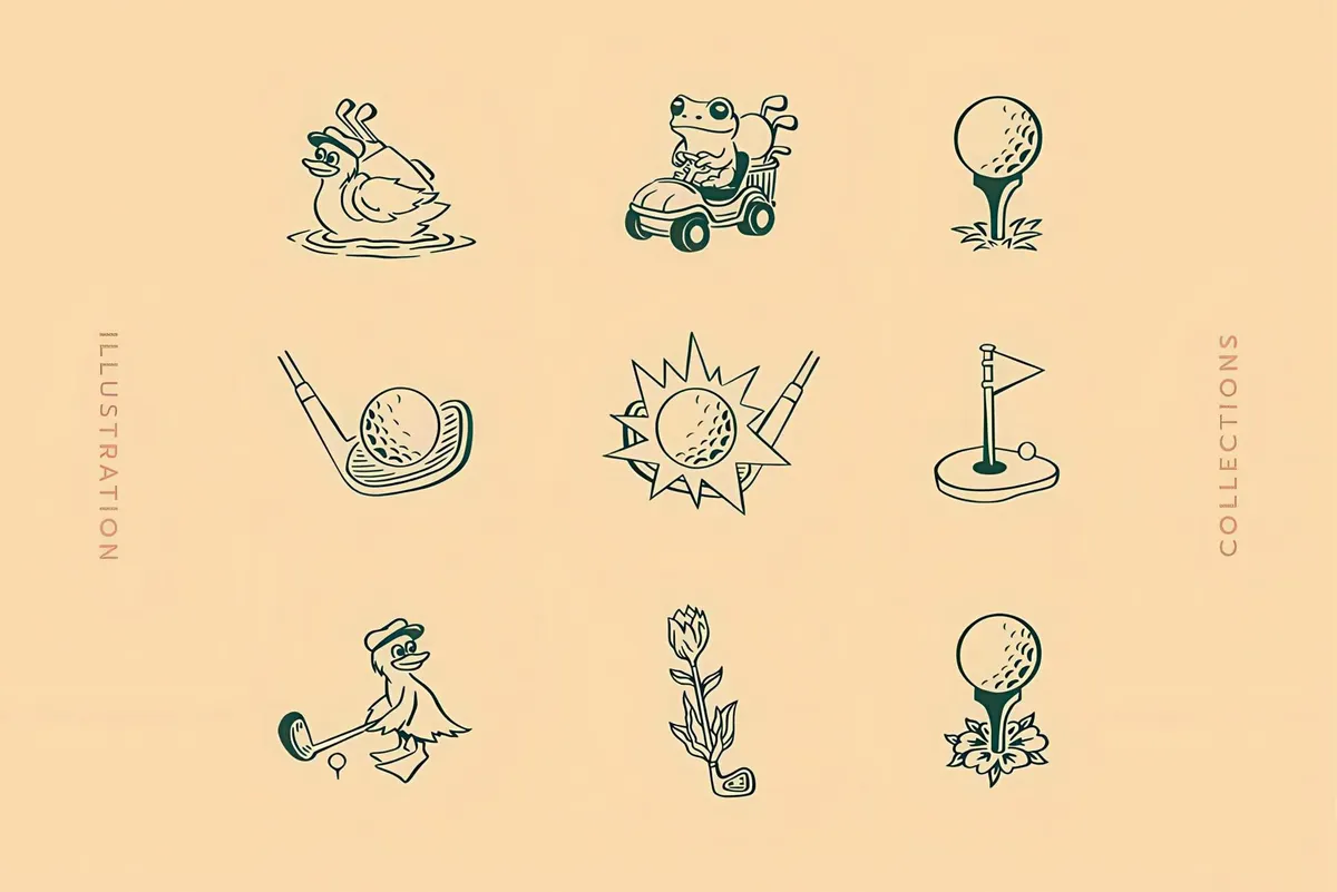 Golf Vintage Logo Templates