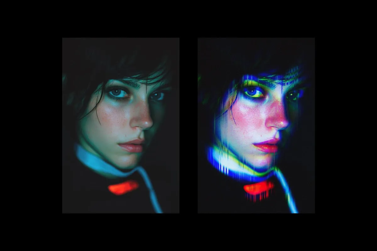 Cyber Glitch Photo Template