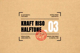Kraft Riso Halftone Textures: White Dots