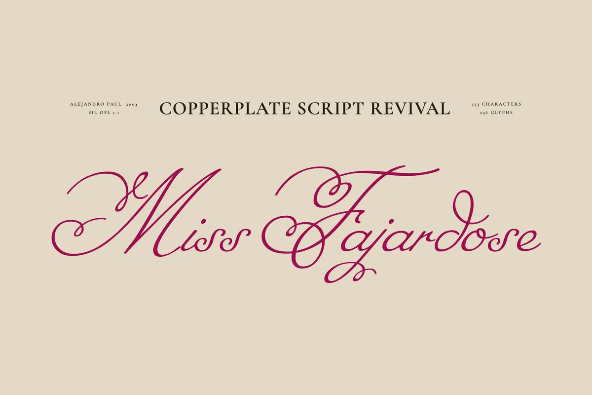 Miss Fajardose - Free Ornamental Monogram Font