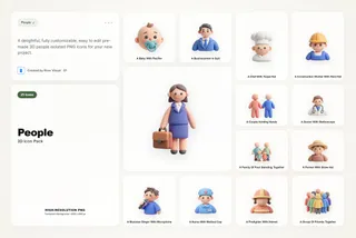 3D People Icons