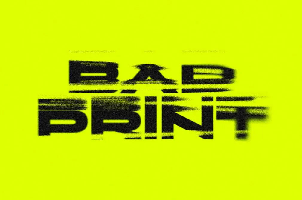 Bad Print Distortion Text Effect