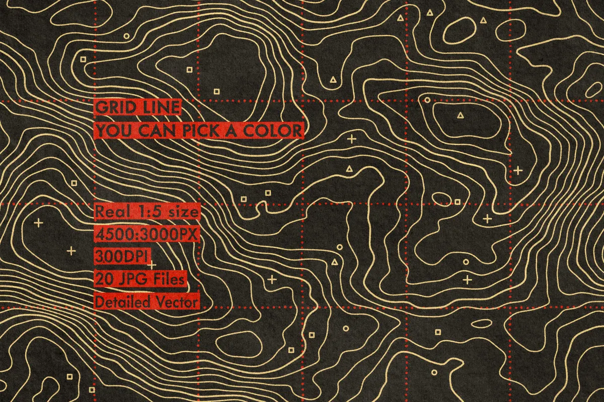 Topographic Map Patterns Collection