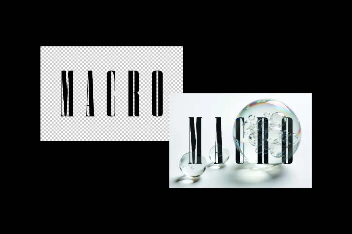 Bubble Refraction Text Effect