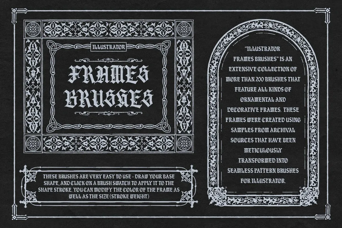 Frames Brushes for Adobe Illustrator