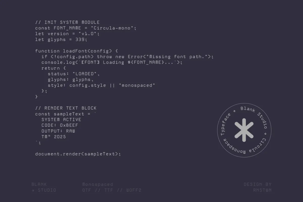 Circula Mono - Rounded Monospace Sans Font