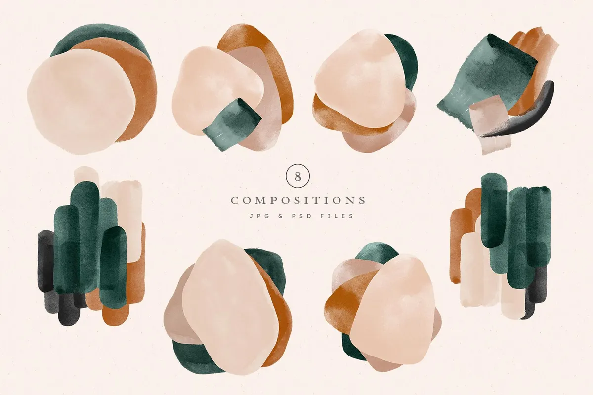 Earthy Abstract Shapes + Logos
