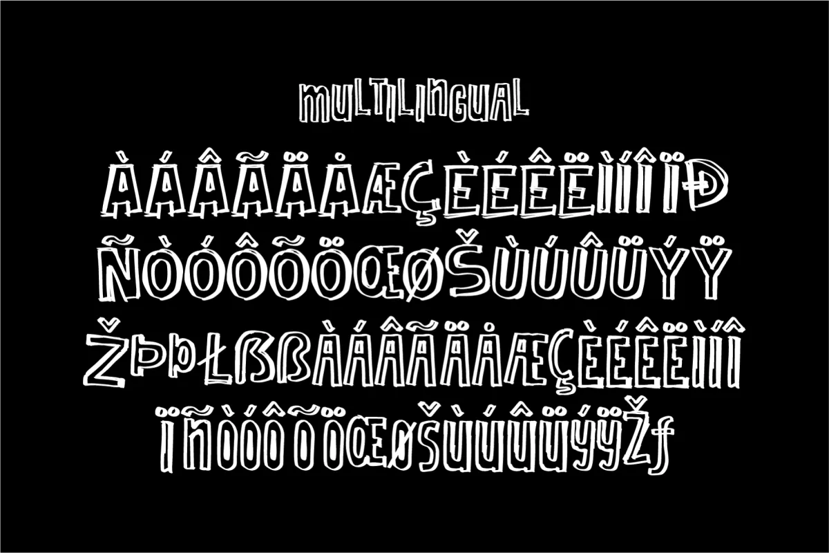 Velmora Scribbler - Hand Drawn Outline Font