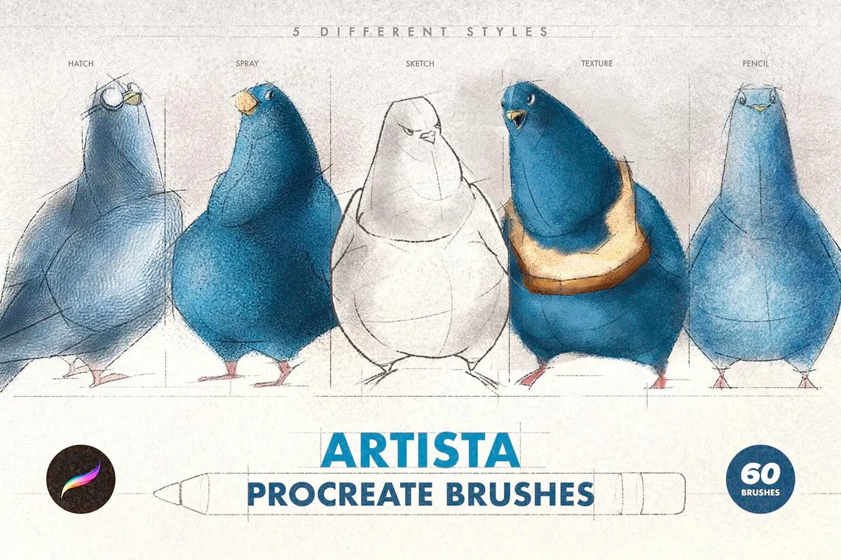 18 in 1 Procreate Brushes Bundle