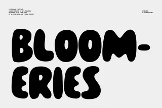 Bloomeries - Rounded Bubble Display Font