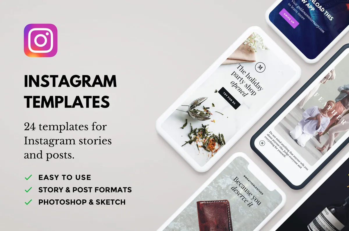 Lush: 24 Instagram Templates
