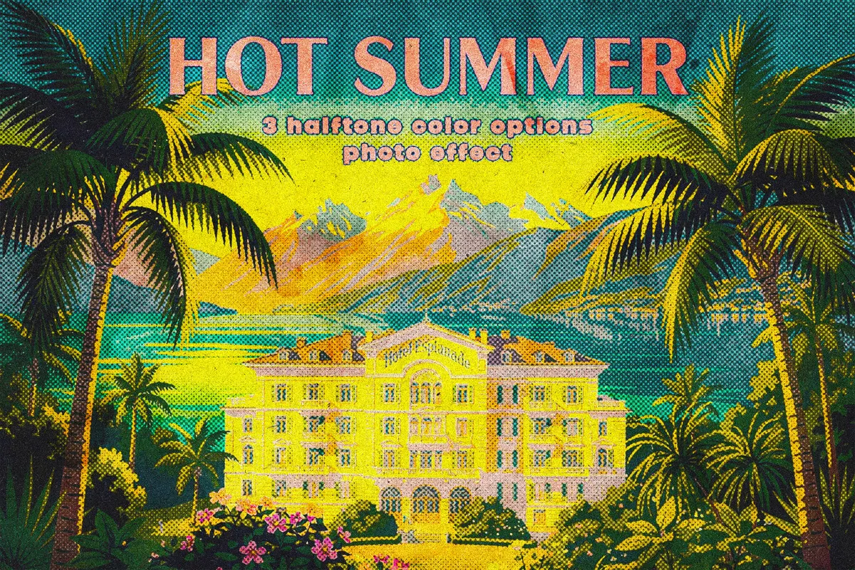 Hot Summer Card Photo Effect