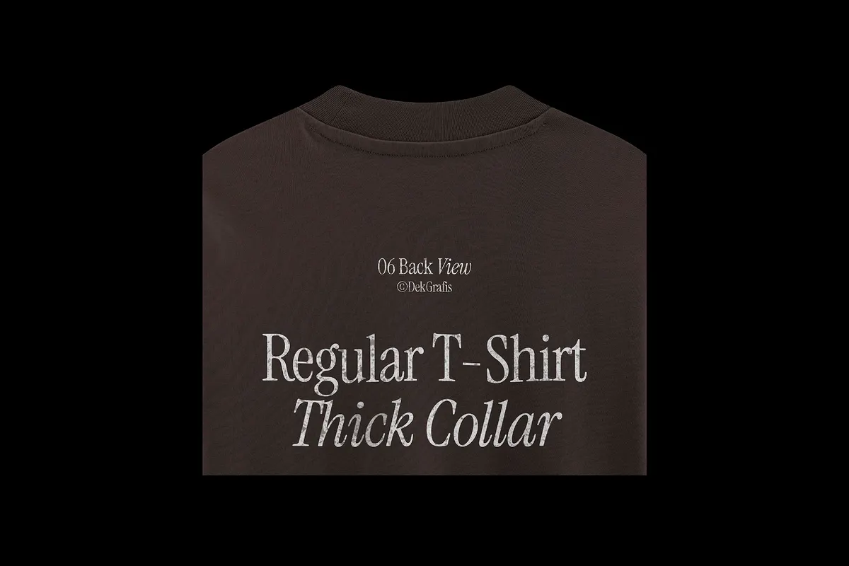 T-Shirt Collar Closeup Mockup — Back View