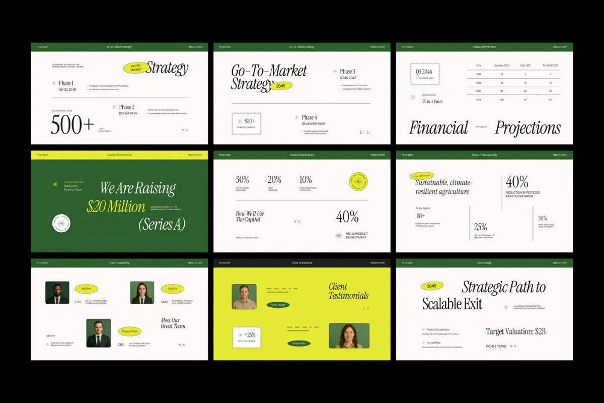 AgTech Pitch Deck Google Slides Template
