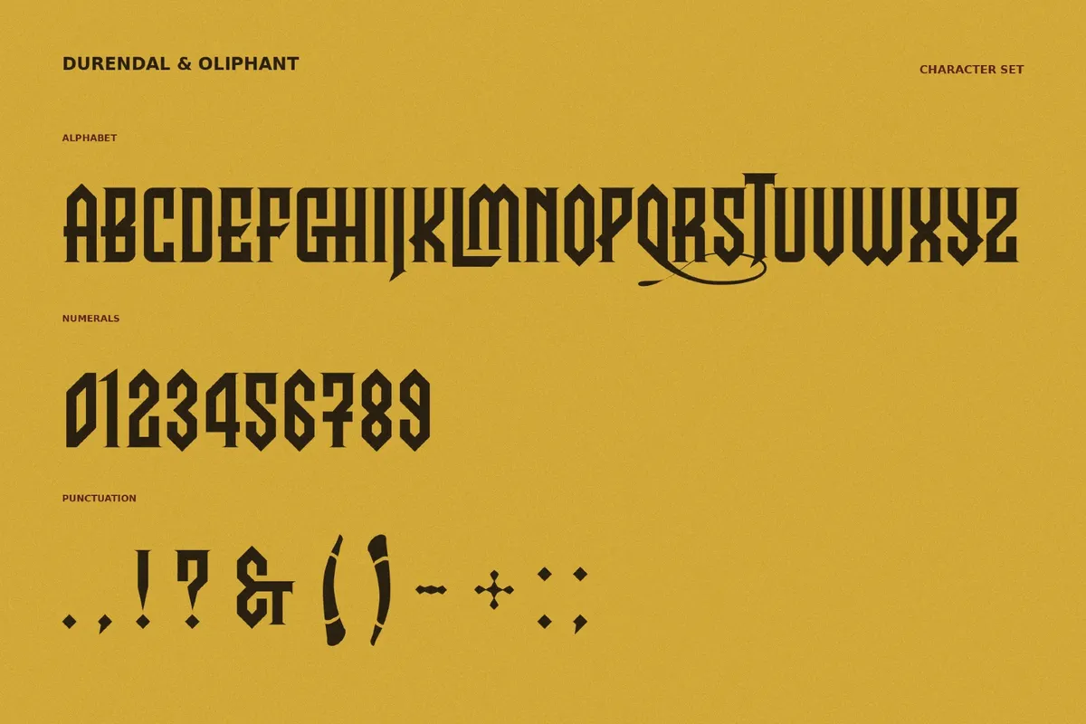 Durendal & Oliphant - Fantasy Book Font