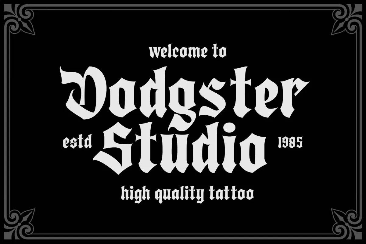 Bladge a Modern Blackletter Font