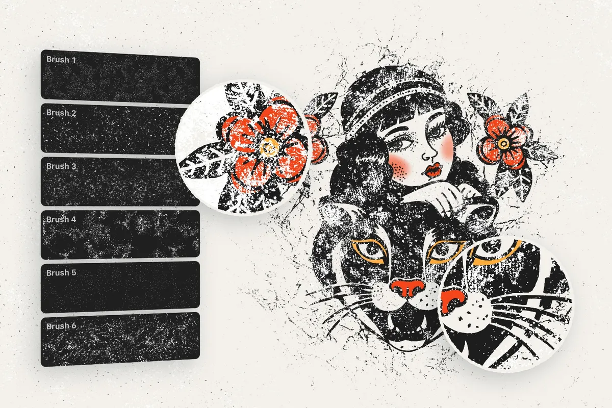 Multi-App Grunge Stamp Brushes