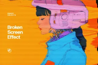 Broken Screen Photo Effect