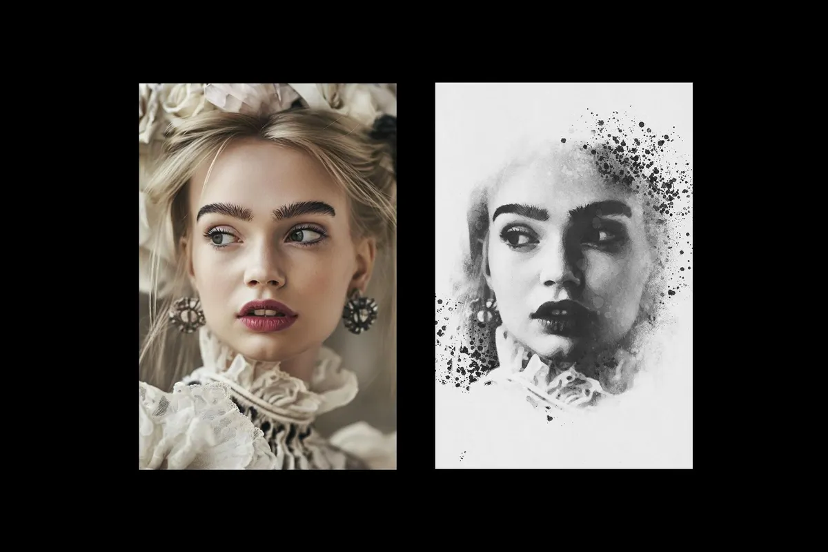 Soft Ink Painting Photo Effect