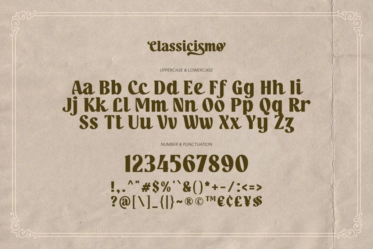 Classicismo - Gentleman Font