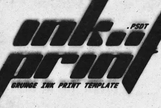 Grunge Ink Print Text Effect