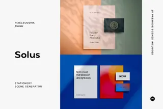 Solus Shadow Stationery Mockups