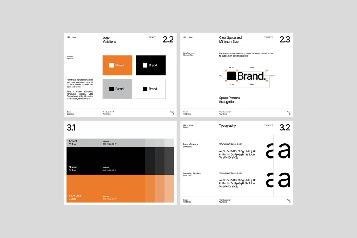 Modern Brand Guidelines CANVA & AF Template