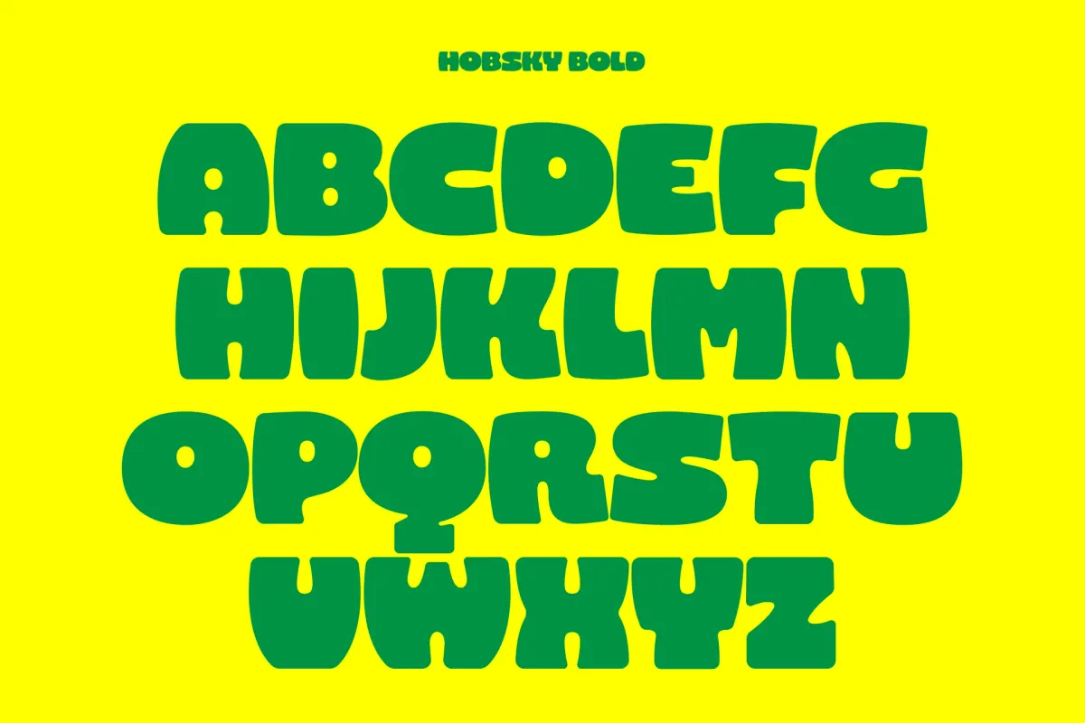 Hobsky - Bold Groovy Display Font