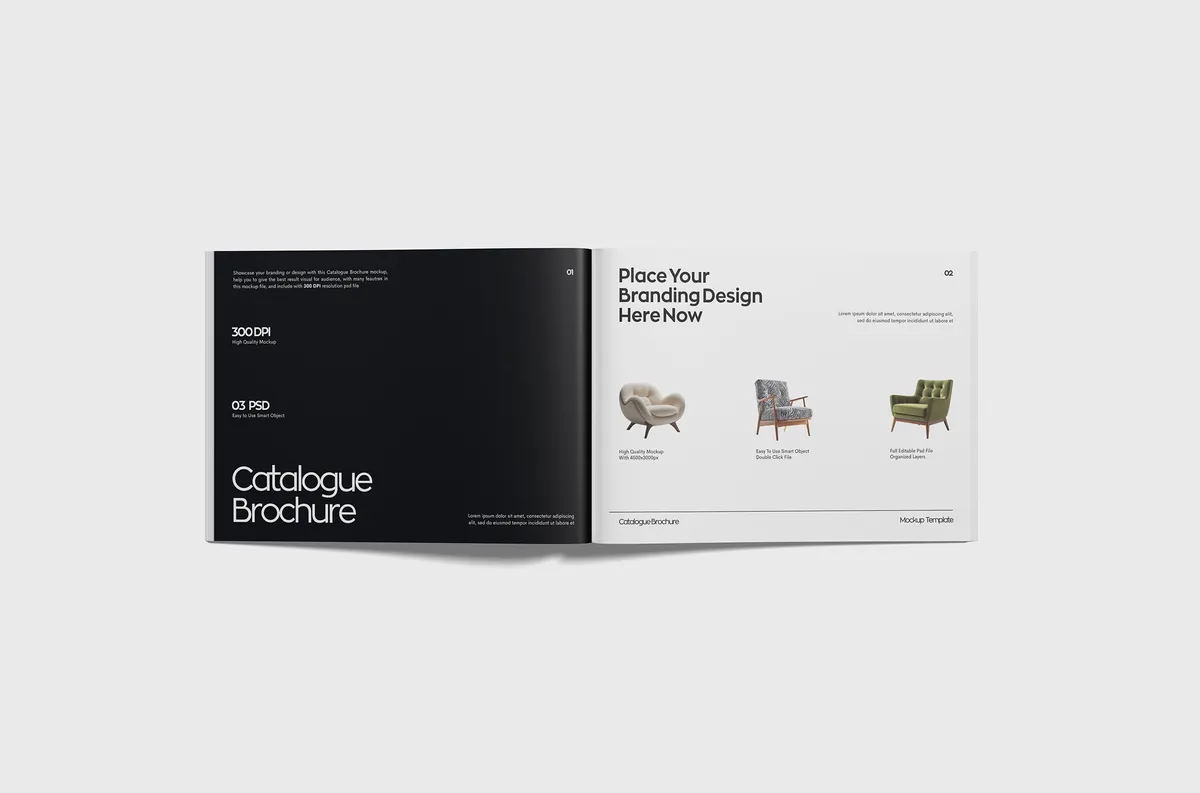 Landscape Catalogue Brochure Mockup | Pixelbuddha