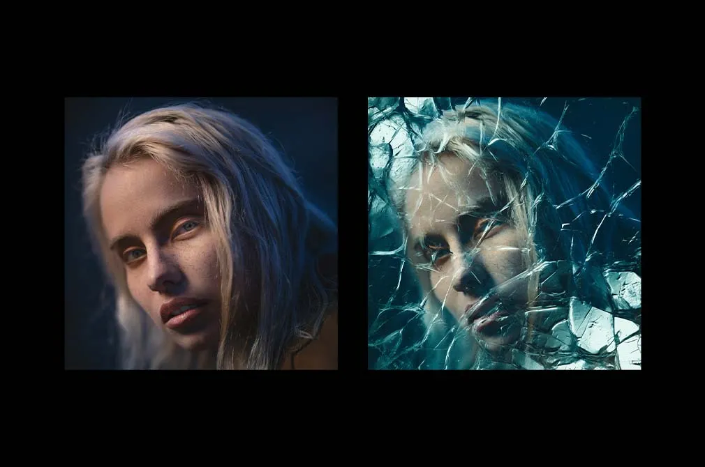 Frozen Glass Photo Effect