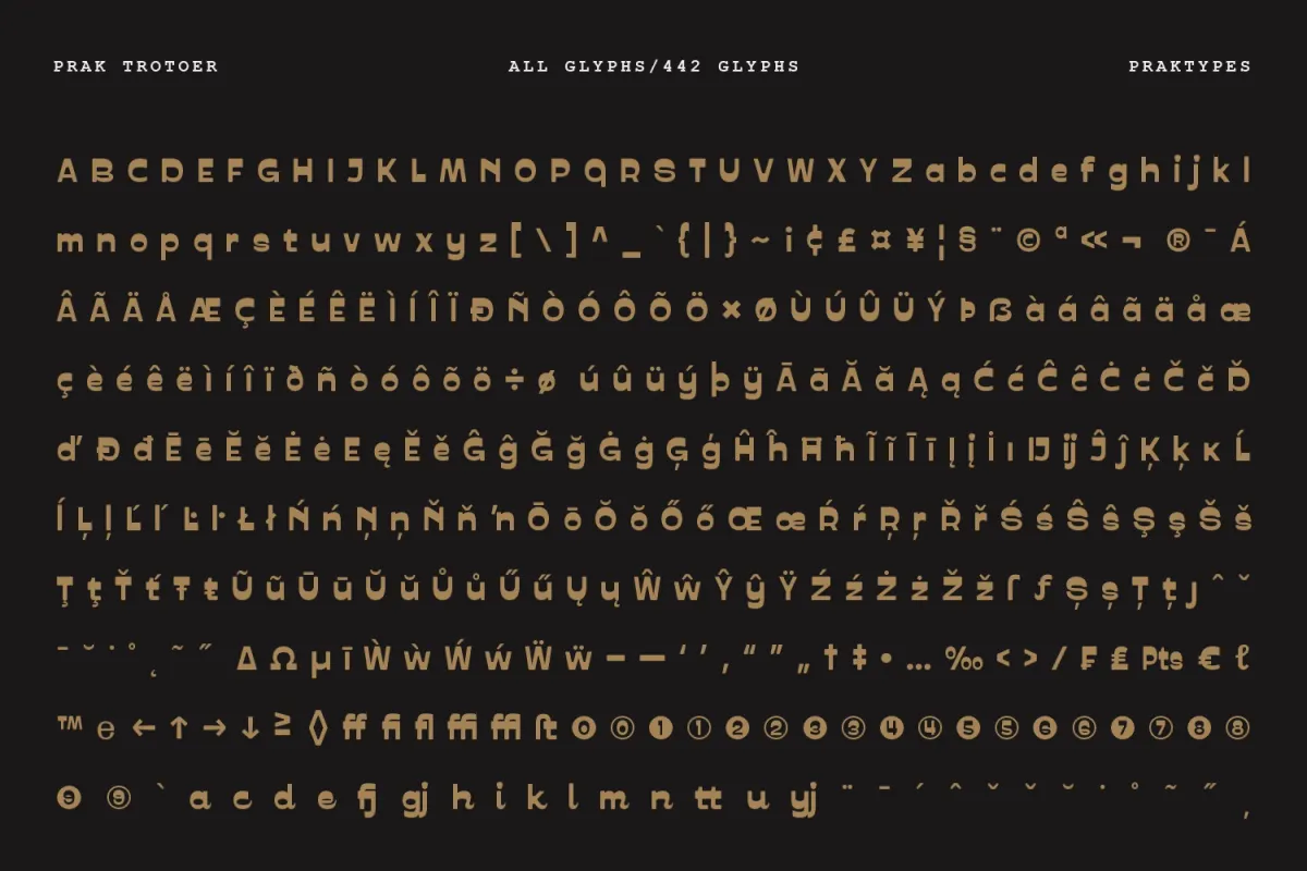 PRAK Trotoer - Vintage Display Font