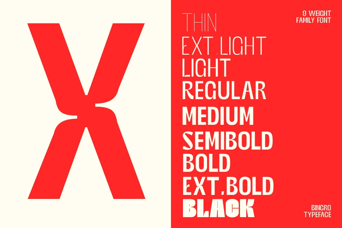 Bingro - Bold Food Branding Family Font