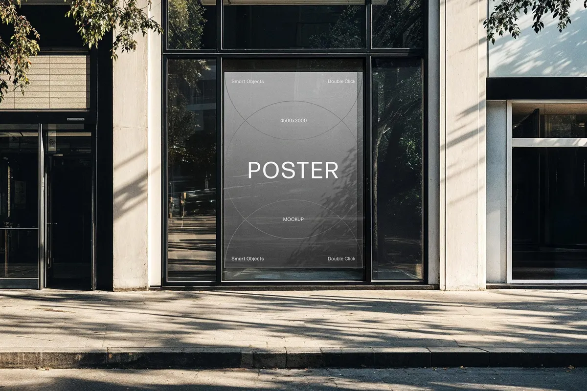 Shopfront A4 Poster Mockup