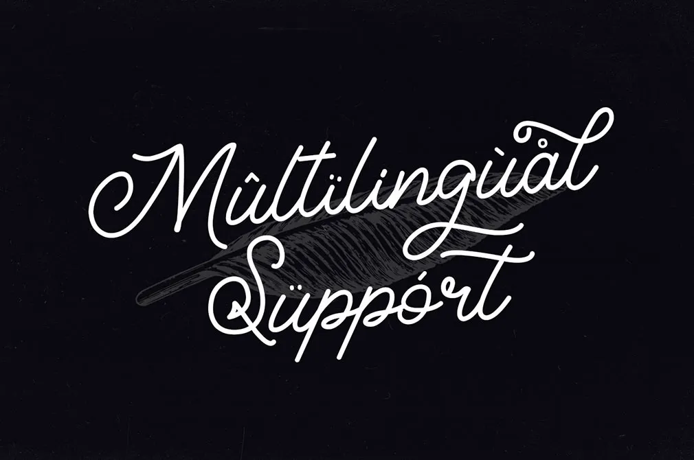 Classical Monoline Script Font