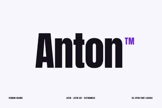 Anton - Free Grotesque Font