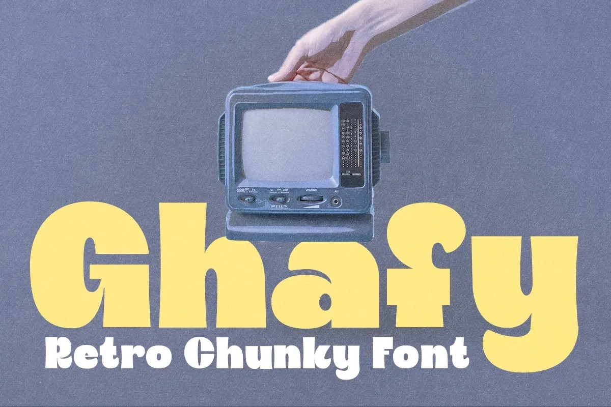 Ghafy - Retro Chunky Font