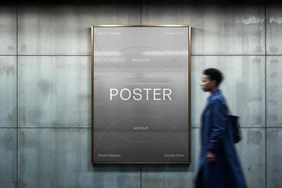 Subway A4 Poster Mockup