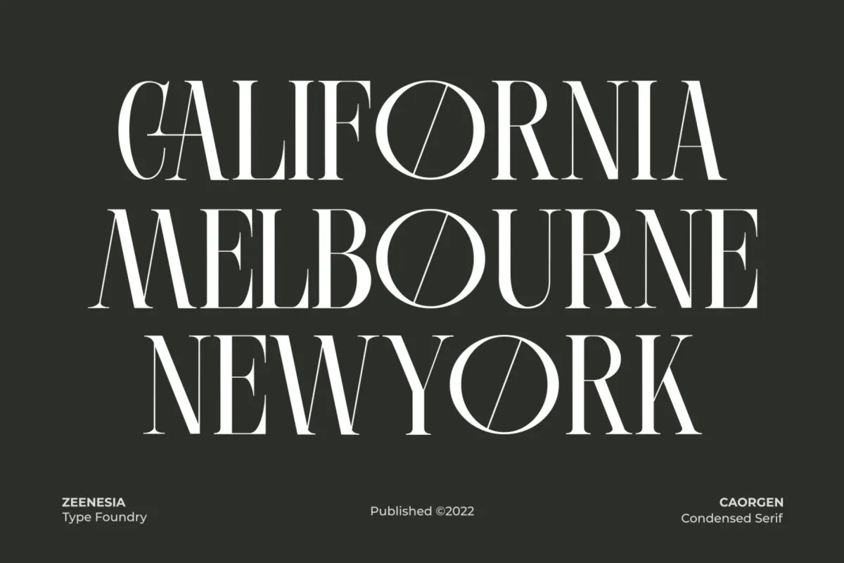 Caorgen - Fashion Display Serif Font