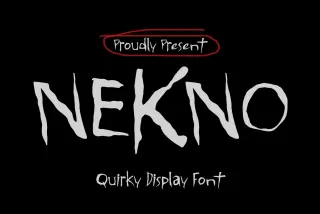 Nekno - Quirky Hand Drawn Display Font