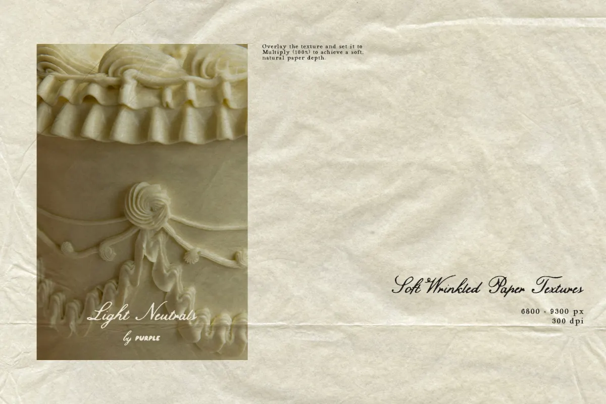 Soft Wrinkled Paper Textures: Light