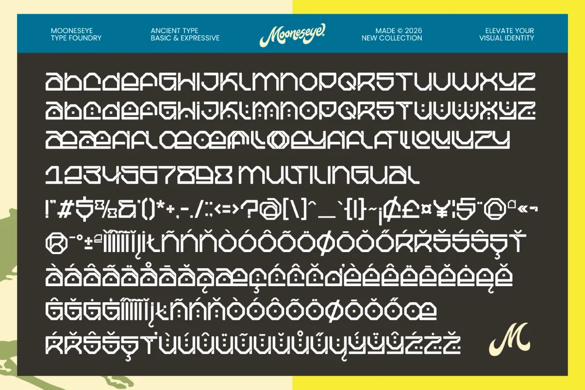 Fancro Mono - Ancient Geometric Display Font