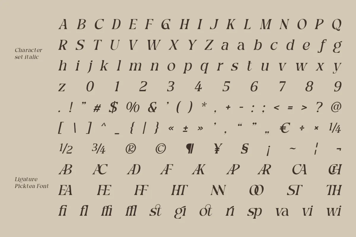 Picktea – Elegant Modern Serif Font