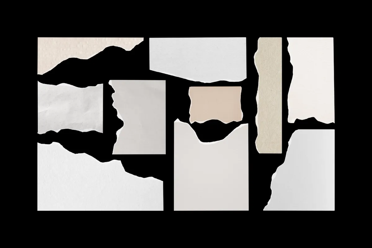 Assorted Ripped Paper Elements