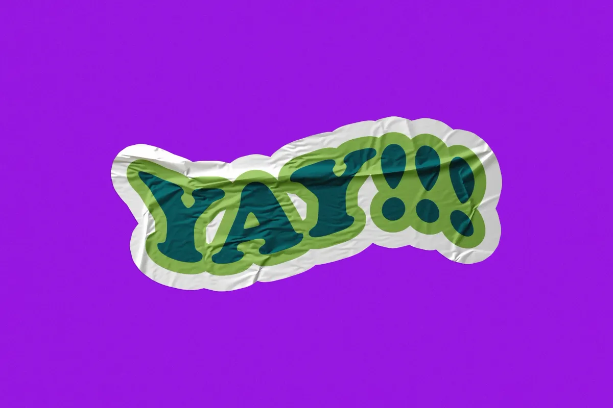 Wrinkled Matte Sticker Mockup