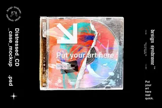 Distressed CD Cover Mockup