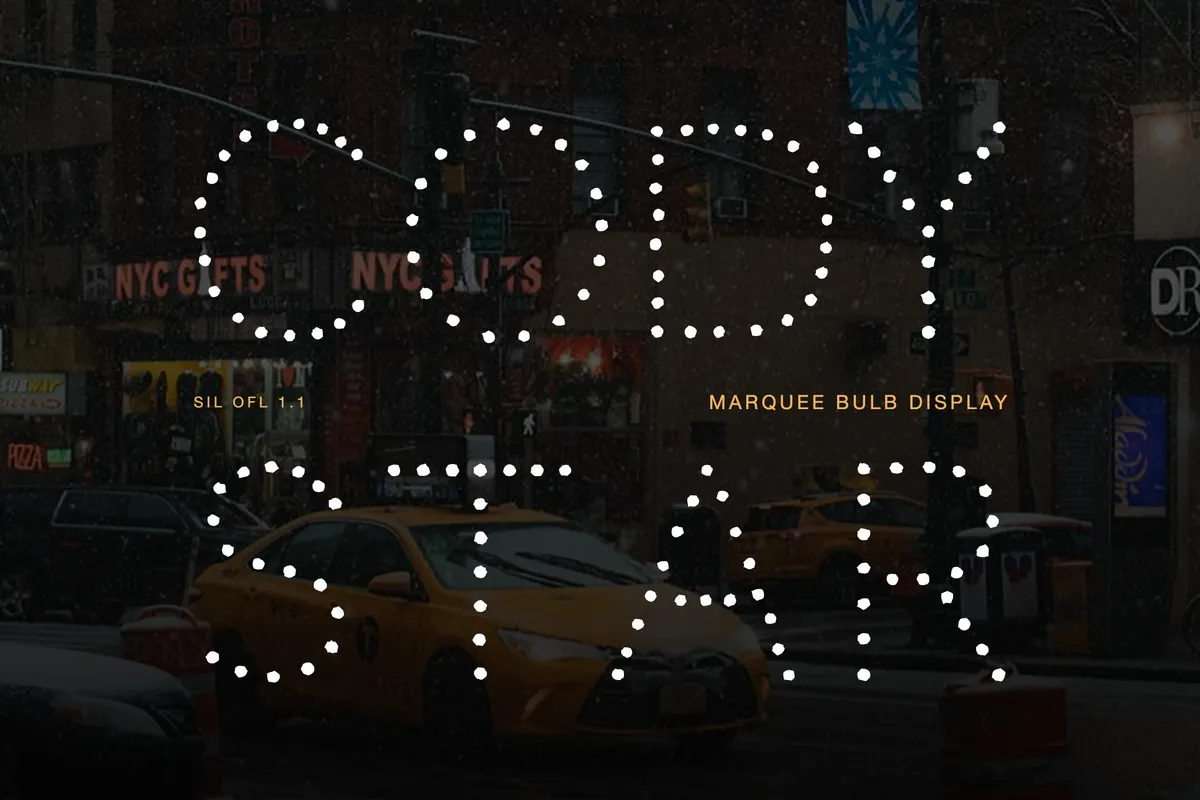 Codystar — Free Marquee Bulb Font